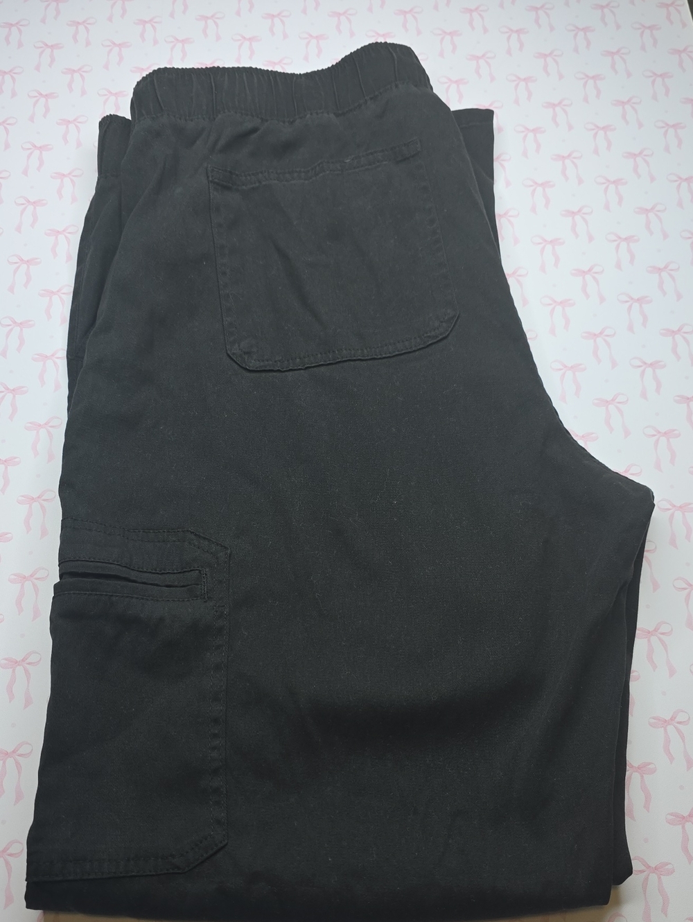 Buffalo David Bitton Men's Black Cargo Pants with Elastic Waistband